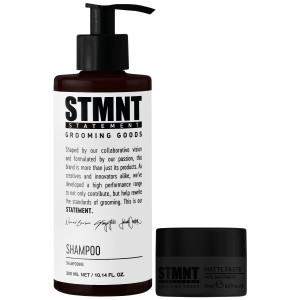STMNT Szampon 300 ml + Pasta do stylizacji 10 ml - wegański zestaw dla mężczyzn