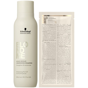Schwarzkopf Professional BlondMe Rozjaśniacz 30 g + Szampon 300 ml - pielęgnacja włosów blond i rozjaśnianych