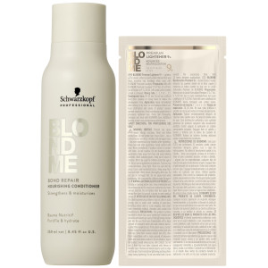 Schwarzkopf Professional BlondMe Rozjaśniacz 30 g + Odżywka Nourishing 250 ml - zestaw do włosów blond