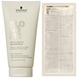 Schwarzkopf Professional BlondMe Rozjaśniacz 30 g + Balsam scalający 75 ml - rozjaśnianie i regeneracja, 75ml