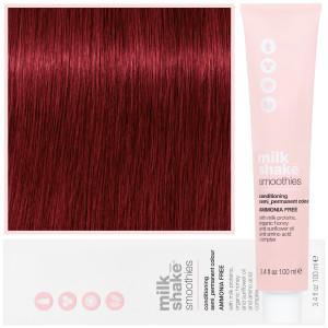 Milk Shake Smoothie Semi-Perm - farba do włosów bez amoniaku, paleta kolorów, 100ml 6,66 | 6RR || Intensywny Ciemny Czerwony Blond