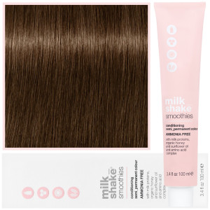 Milk Shake Smoothie Semi-Perm - farba do włosów bez amoniaku, paleta kolorów, 100ml 6 | 6N || Ciemny Blond