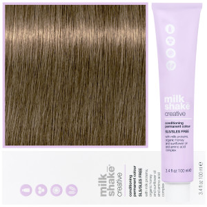 Milk Shake Creative - farba do włosów, pełna paleta kolorów, 100ml 8,1 | 8A || Jasny Popielaty Blond