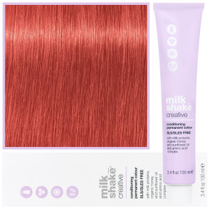 Milk Shake Creative - farba do włosów, pełna paleta kolorów, 100ml 7,666 | 7RRR || Średni Ognisty Czerwony Blond