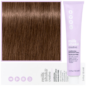Milk Shake Creative - farba do włosów, pełna paleta kolorów, 100ml 7,14 | 7AC || Średni Miedziany Popielaty Blond