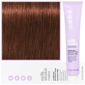 Milk Shake Creative - farba do włosów, pełna paleta kolorów, 100ml 6,4 | 6C || Ciemny Miedziany Blond