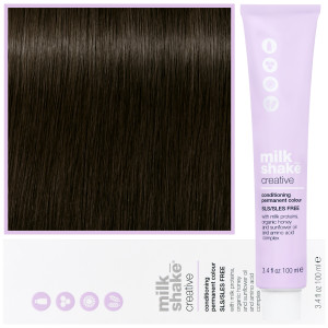 Milk Shake Creative - farba do włosów, pełna paleta kolorów, 100ml 4,0 | 4NN || Intensywny Średni Brąz