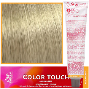 Wella Color Touch - profesjonalna farba do włosów bez amoniaku, 60 ml 10/81 Platynowy Blond Perłowo-Popielaty