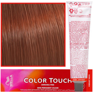 Wella Color Touch - profesjonalna farba do włosów bez amoniaku, 60 ml 7/43 Czerwień Tycjana