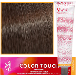 Wella Color Touch - profesjonalna farba do włosów bez amoniaku, 60 ml 6/37 Indiański Brąz