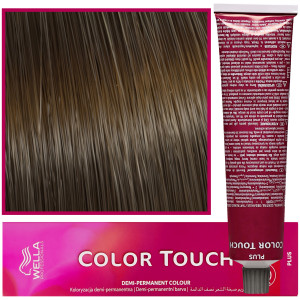 Wella Color Touch - profesjonalna farba do włosów bez amoniaku, 60 ml 55/07 Intensywny Jasny Brąz Delikatnie Mahoniowy (Mokka)