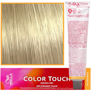 Wella Color Touch - profesjonalna farba do włosów bez amoniaku, 60 ml 10/1 Najjaśniejszy Blond Popielaty