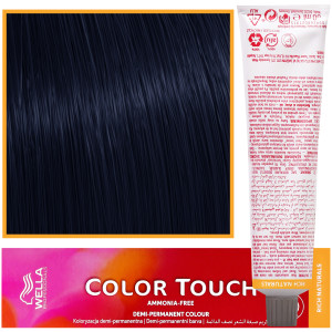 Wella Color Touch - profesjonalna farba do włosów bez amoniaku, 60 ml 2/8 Niebieskoczarny