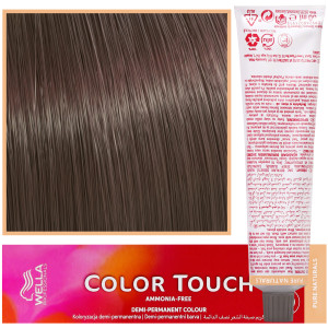 Wella Color Touch - profesjonalna farba do włosów bez amoniaku, 60 ml 6/05 Ciemny Blond Naturalny Mahoniowy