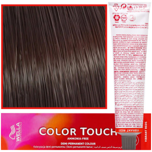 Wella Color Touch - profesjonalna farba do włosów bez amoniaku, 60 ml 4/57 Średni Brąz Mahoniowo-Brązowy