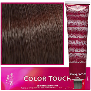 Wella Color Touch - profesjonalna farba do włosów bez amoniaku, 60 ml 66/04 Intensywny Ciemny Brąz Delikatnie Miedziany