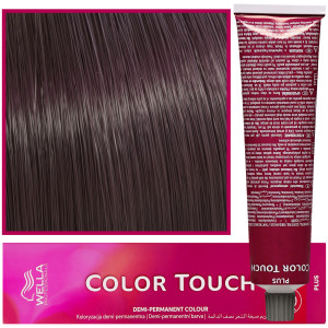 Wella Color Touch - profesjonalna farba do włosów bez amoniaku, 60 ml 44/05 Intensywny Średni Brąz Delikatnie Czerwony
