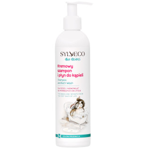 Sylveco Kremowy Szampon i Płyn - kosmetyk 2w1 do kąpieli dla dzieci, 300ml