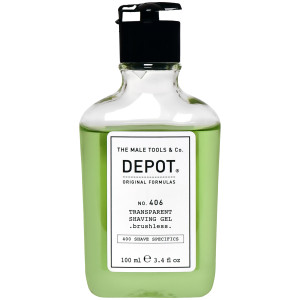 Depot NO. 406 Transparent Shaving Gel - żel do golenia z eukaliptusem i aloesem, 100ml