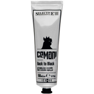 Selective Cemani Back to Black - zmywalny żel do włosów maskujący siwiznę, czarny, 150ml
