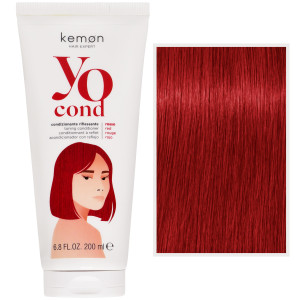 Kemon Yo Cond - odżywka koloryzująca do włosów, 200ml Rosso | Czerwony