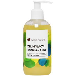 Opcja Natura Żel myjący Limonka & Aloes – delikatne oczyszczanie twarzy i ciała, 250 ml
