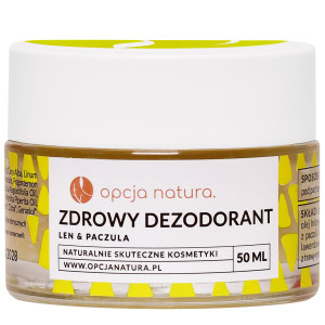 Opcja Natura Dezodorant Len & Paczula – naturalny dezodorant, 50 ml