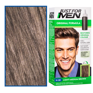 Just For Men - odsiwiacz do włosów dla mężczyzn, 66 ml H30 |  Jasny Średni Brązowy