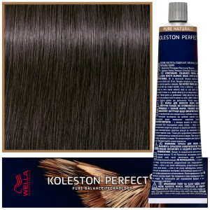 Wella Koleston Perfect Me - profesjonalna farba do koloryzacji włosów, 60ml 4/07 Naturalny Brązowy Średni Brąz