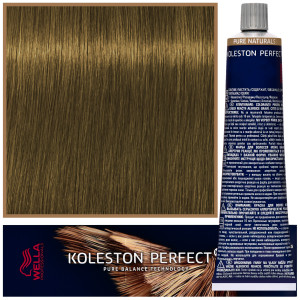 Wella Koleston Perfect Me - profesjonalna farba do koloryzacji włosów, 60ml 7/01 Naturalny Popielaty Średni Blond