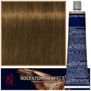Wella Koleston Perfect Me - profesjonalna farba do koloryzacji włosów, 60ml 7/03 Naturalny Złoty Średni Blond