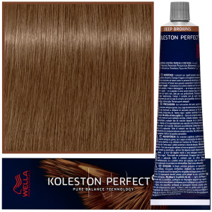 Wella Koleston Perfect Me - profesjonalna farba do koloryzacji włosów, 60ml 7/73 Brązowo Złoty Średni Blond