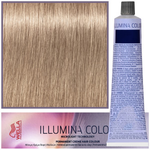 Wella Illumina Color - profesjonalna farba do włosów, 60ml 9/60 - Bardzo Jasny Fioletowo Naturalny Blond