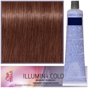 Wella Illumina Color - profesjonalna farba do włosów, 60ml 7/43 - Średni Czerwono Złoty Blond