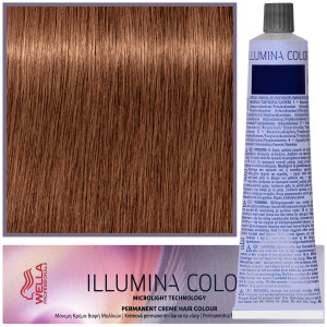 Wella Illumina Color - profesjonalna farba do włosów, 60ml 7/35 - Średni Złoto Fioletowy Blond