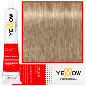 Alfaparf Yellow - trwała farba do włosów z aloesem i kiełkami pszenicy, 100ml 9,13 | Bardzo Jasny Popielaty Złoty Blond