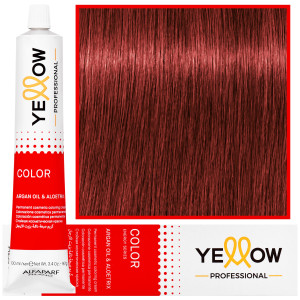 Alfaparf Yellow - trwała farba do włosów z aloesem i kiełkami pszenicy, 100ml 7,66 | Średni Intensywny Czerwony Blond