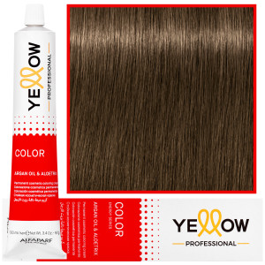 Alfaparf Yellow - trwała farba do włosów z aloesem i kiełkami pszenicy, 100ml 7,3 | Średni Złoty Blond