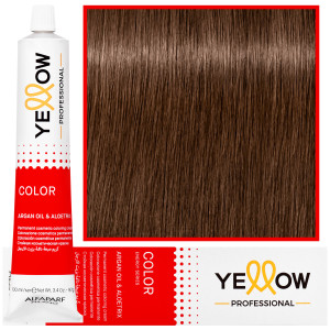 Alfaparf Yellow - trwała farba do włosów z aloesem i kiełkami pszenicy, 100ml 7 | Średni Naturalny Blond