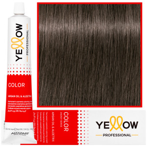 Alfaparf Yellow - trwała farba do włosów z aloesem i kiełkami pszenicy, 100ml 7,1 | Średni Popielaty Blond
