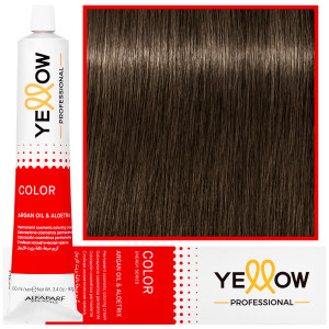 Alfaparf Yellow - trwała farba do włosów z aloesem i kiełkami pszenicy, 100ml 6,3 | Ciemny Złoty Blond