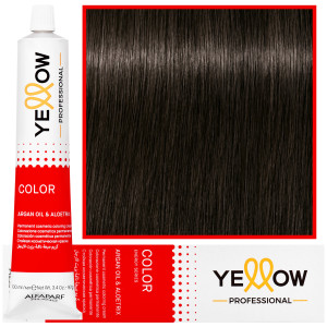 Alfaparf Yellow - trwała farba do włosów z aloesem i kiełkami pszenicy, 100ml 4 | Średni Naturalny Brąz