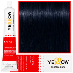 Alfaparf Yellow - trwała farba do włosów z aloesem i kiełkami pszenicy, 100ml 1,11 | Niebiesko-Czarny