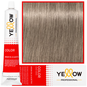Alfaparf Yellow - trwała farba do włosów z aloesem i kiełkami pszenicy, 100ml 10,1 | Najjaśniejszy Popielaty Blond