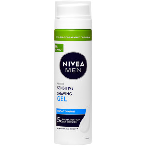 Nivea Men Sensitive - ochronny żel do golenia bez alkoholu, 200ml