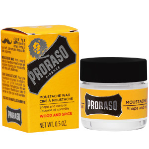 Proraso Wood & Spice Mustache Wax - drzewno-korzenny wosk do wąsów, 15ml