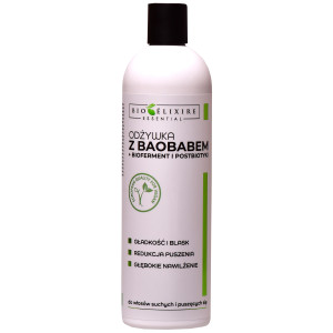 Bioelixire Baobab - wegańska odżywka nawilżająca do włosów, 500ml