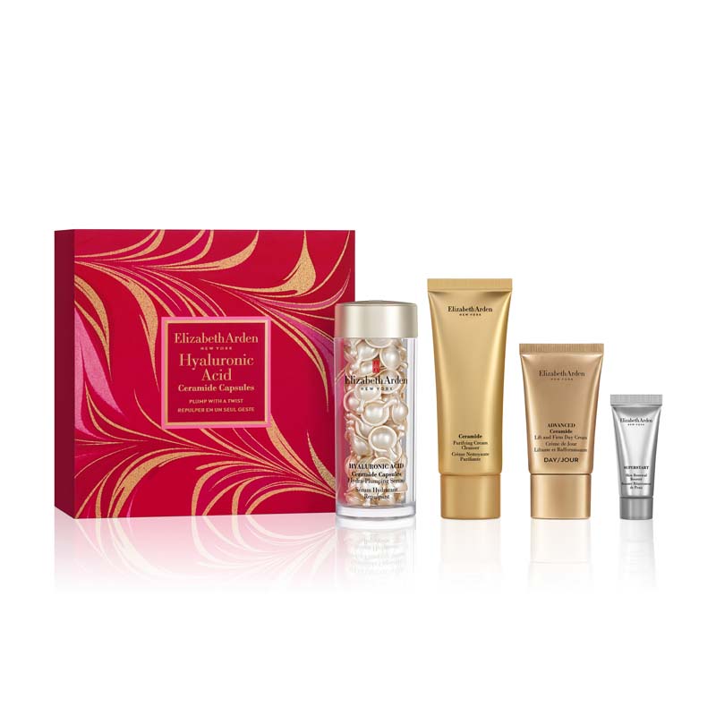 Elizabeth Arden PLUMP WITH A TWIST Hyaluronic Acid Ceramide Capsules 60-piece Gift Set (Worth £119.60)