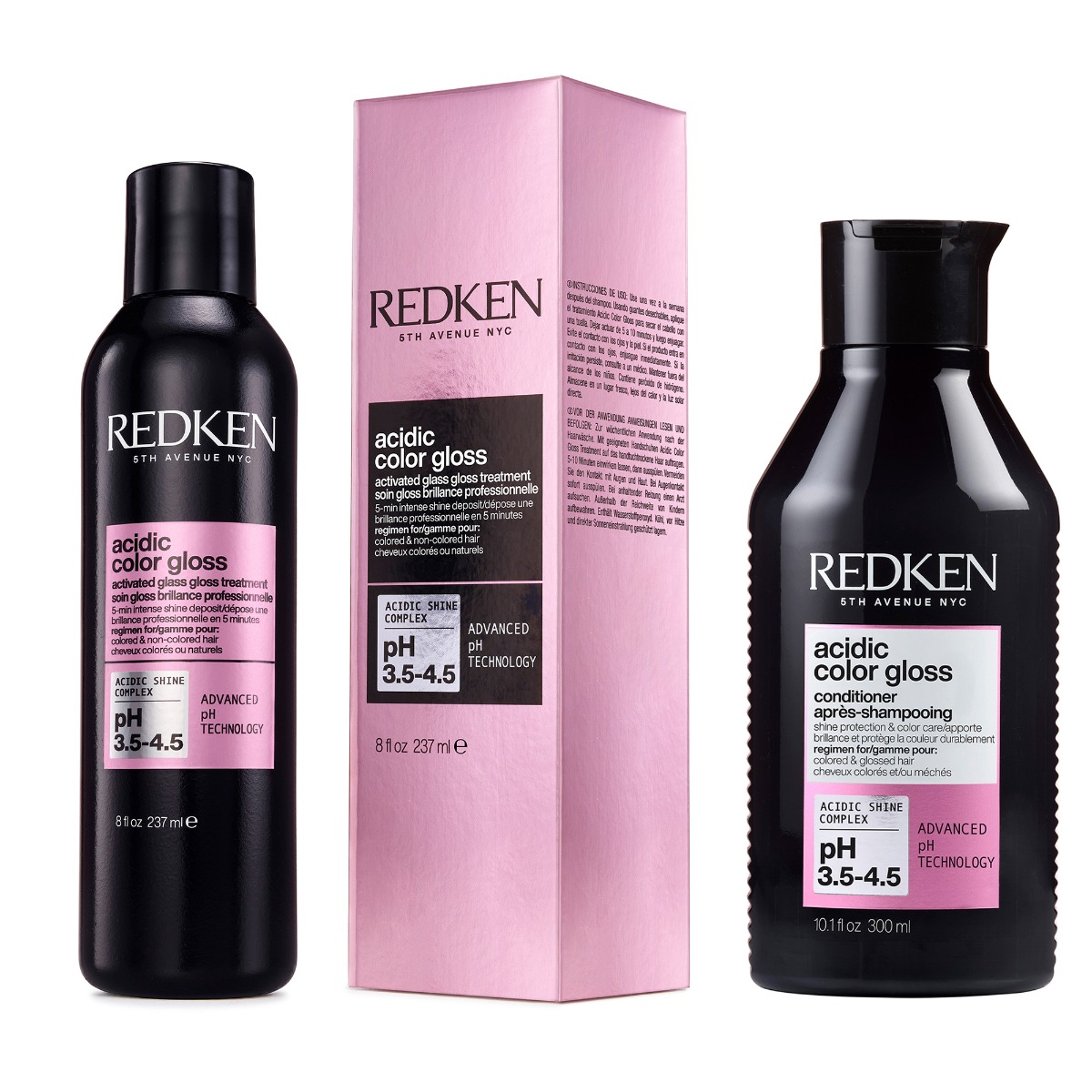 Redken DUO Acidic Color Gloss Shampoo 300ml and Glass Gloss Treatment 250ml