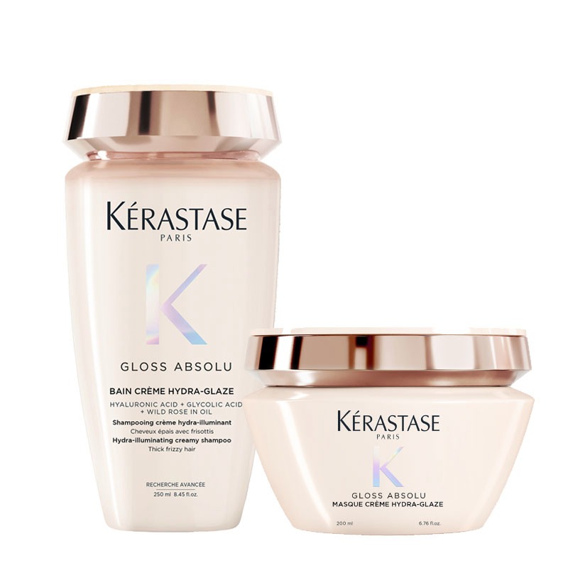 Kerastase DUO Gloss Absolu Bain Creme Hydra-Glaze 250ml and Masque 200ml